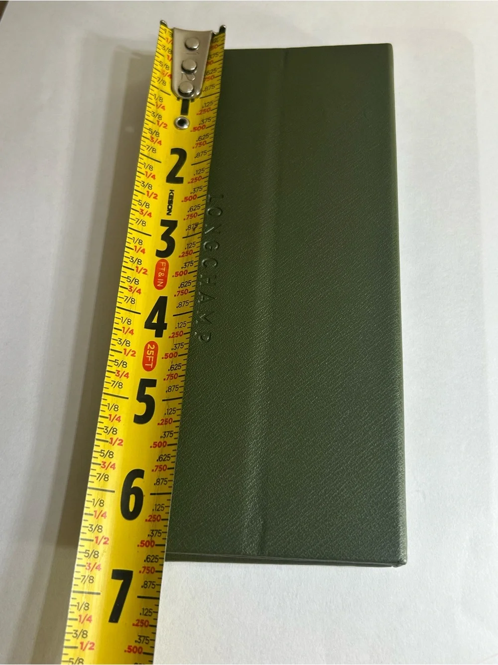 Longchamp Olive Green Leather Folded Wallet